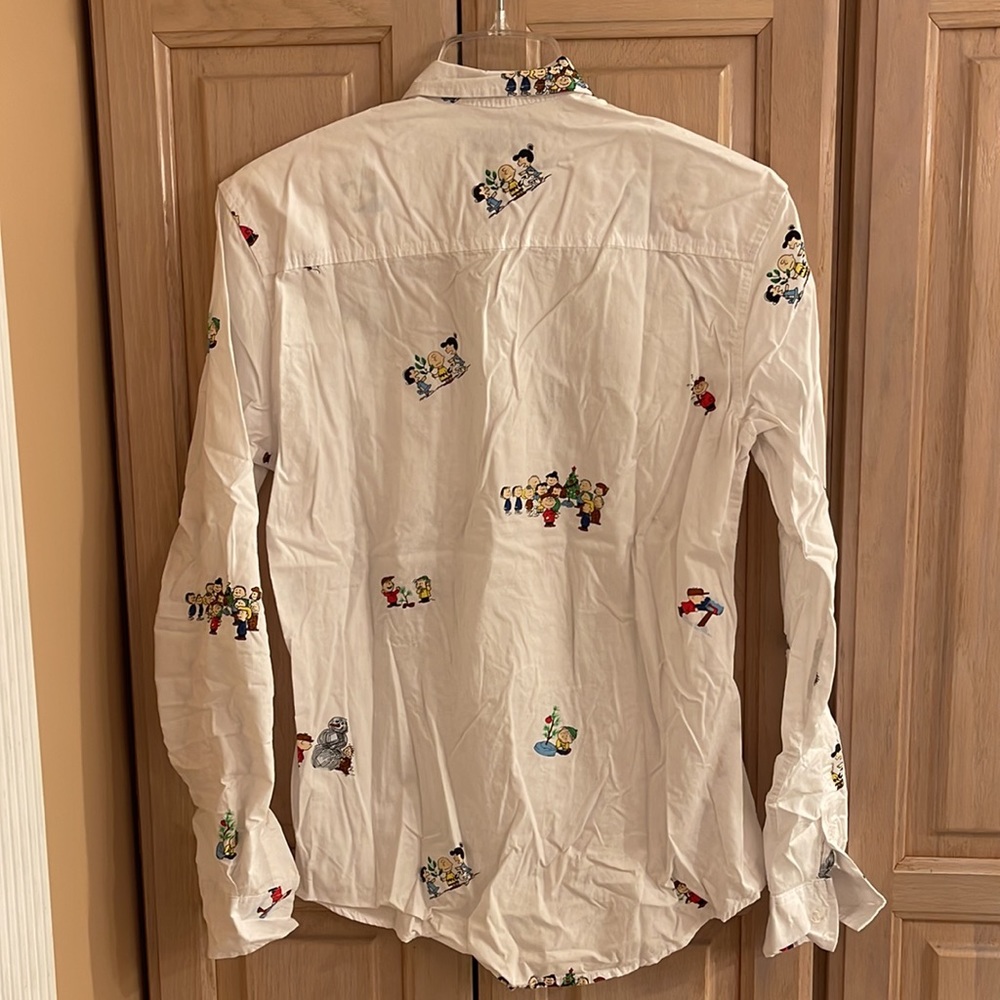 Peanuts Christmas Button Down Top - image 3